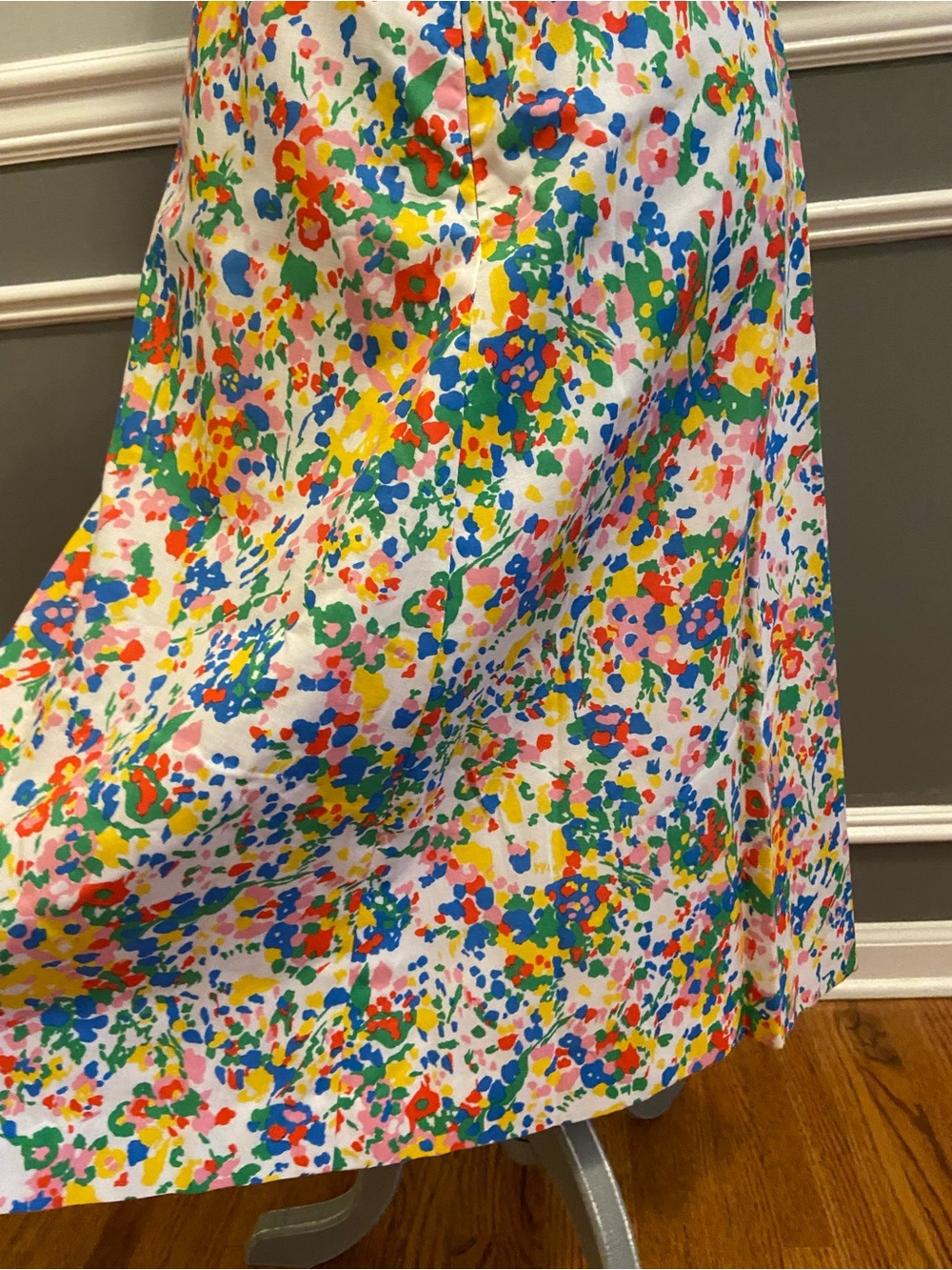 Vintage Skirt Size 12 USA Union Made 1970’s Splattered Bright Florals by